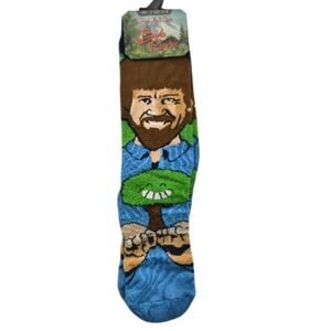 Bob Ross Good Luck Sock Men 5–9 NWT Artist Novelty Crew Gift